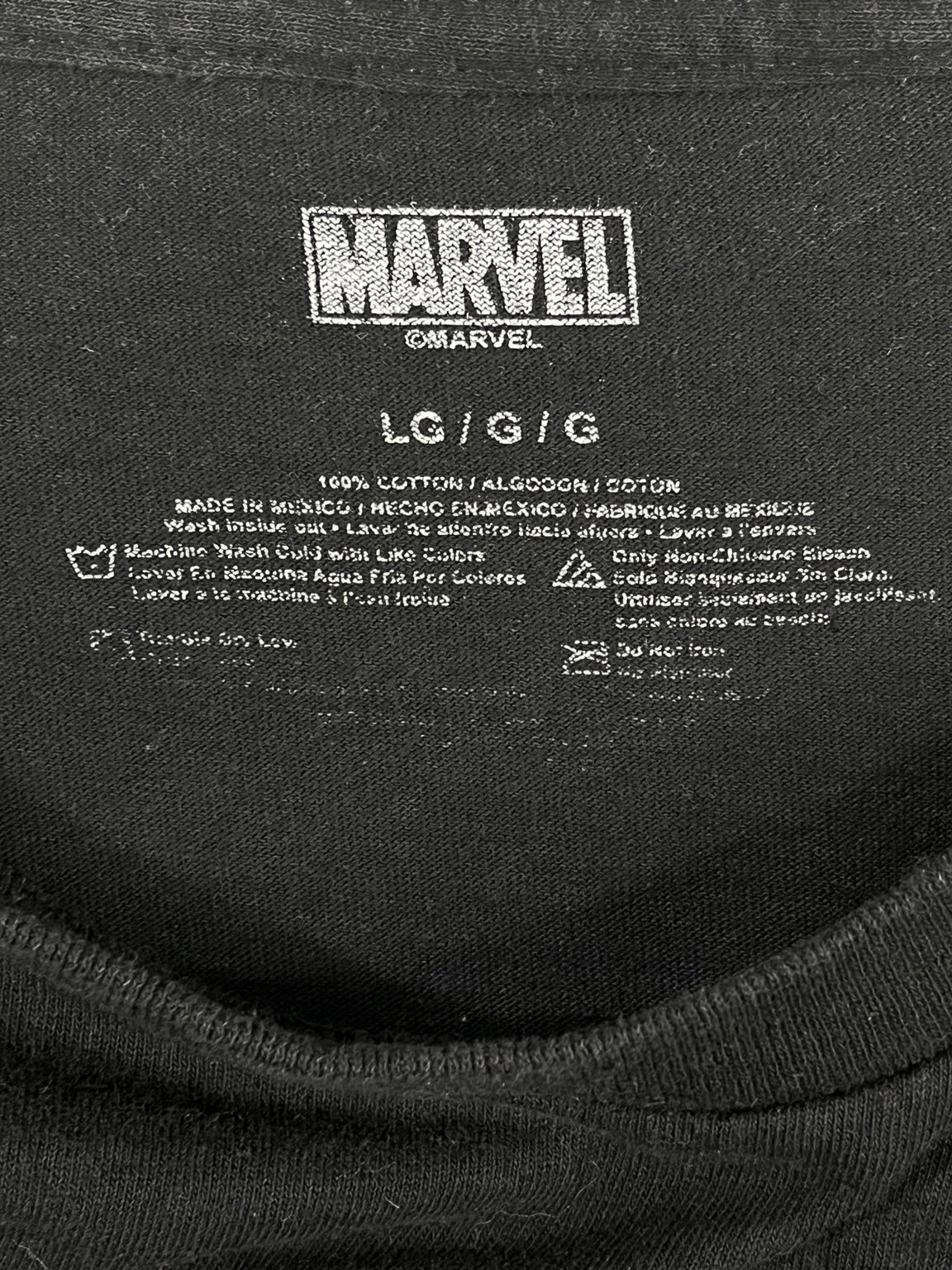 Fotografía original etiqueta Marvel adulto talla L