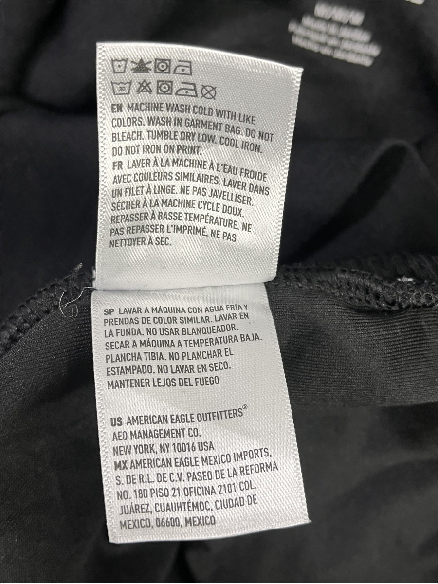 Fotografía original de la etiqueta de cuidado y lavado
