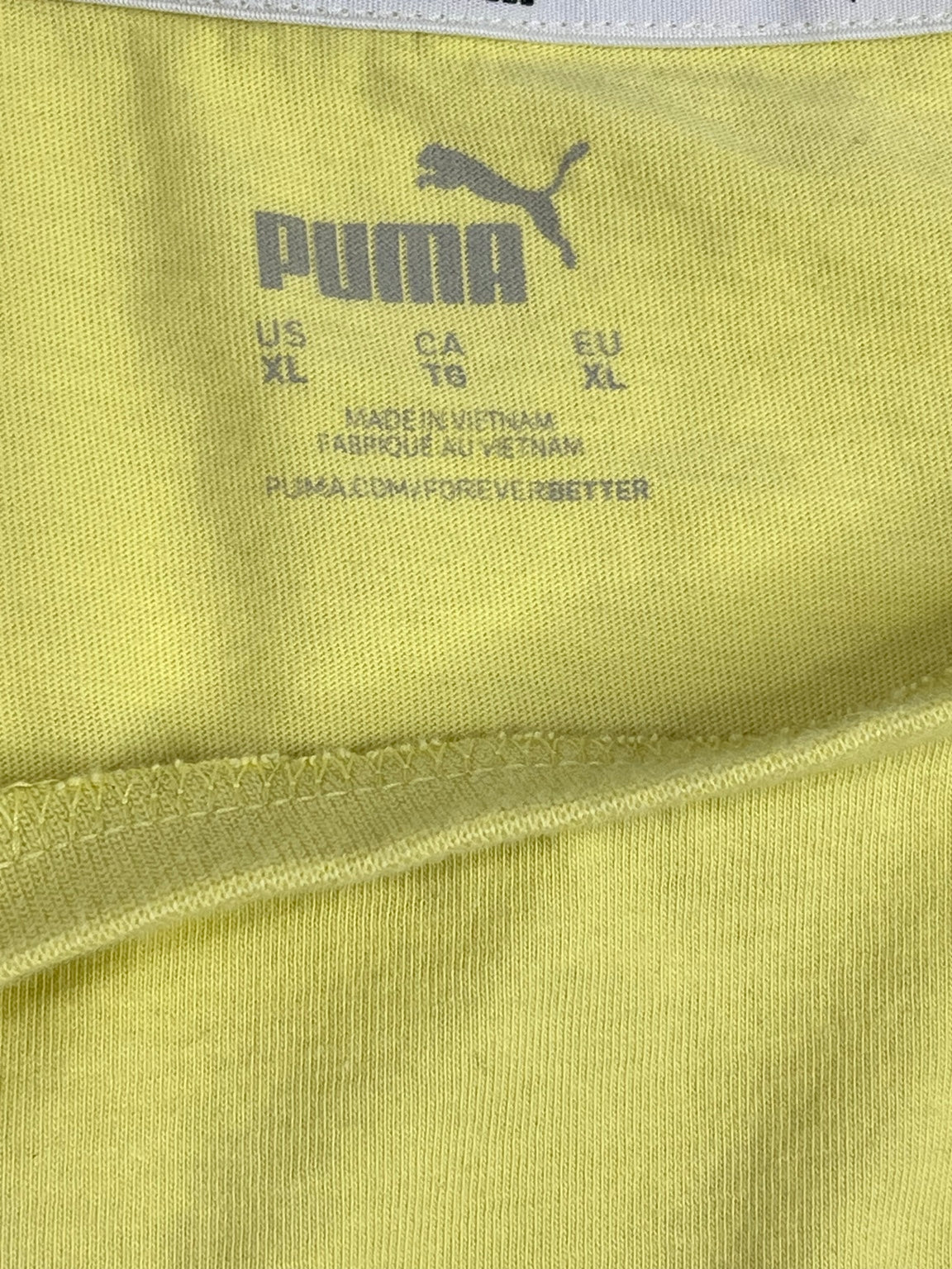 Etiqueta Puma talla XL