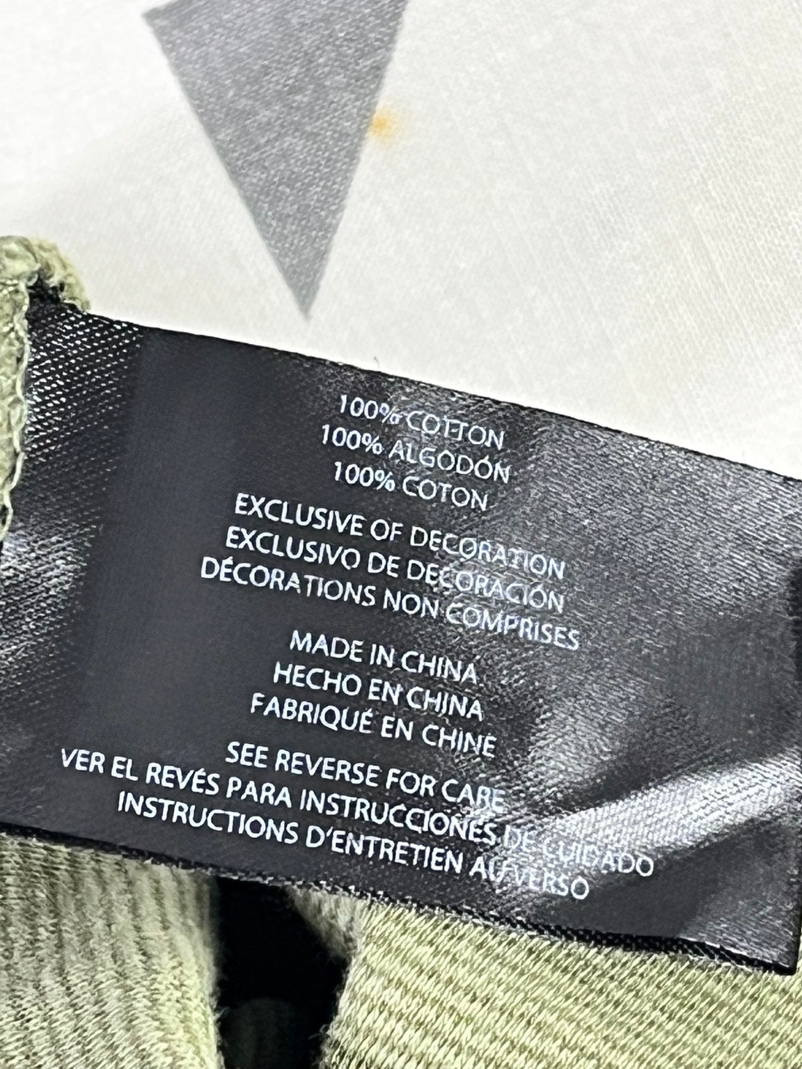 Etiqueta de composición, 100% algodón