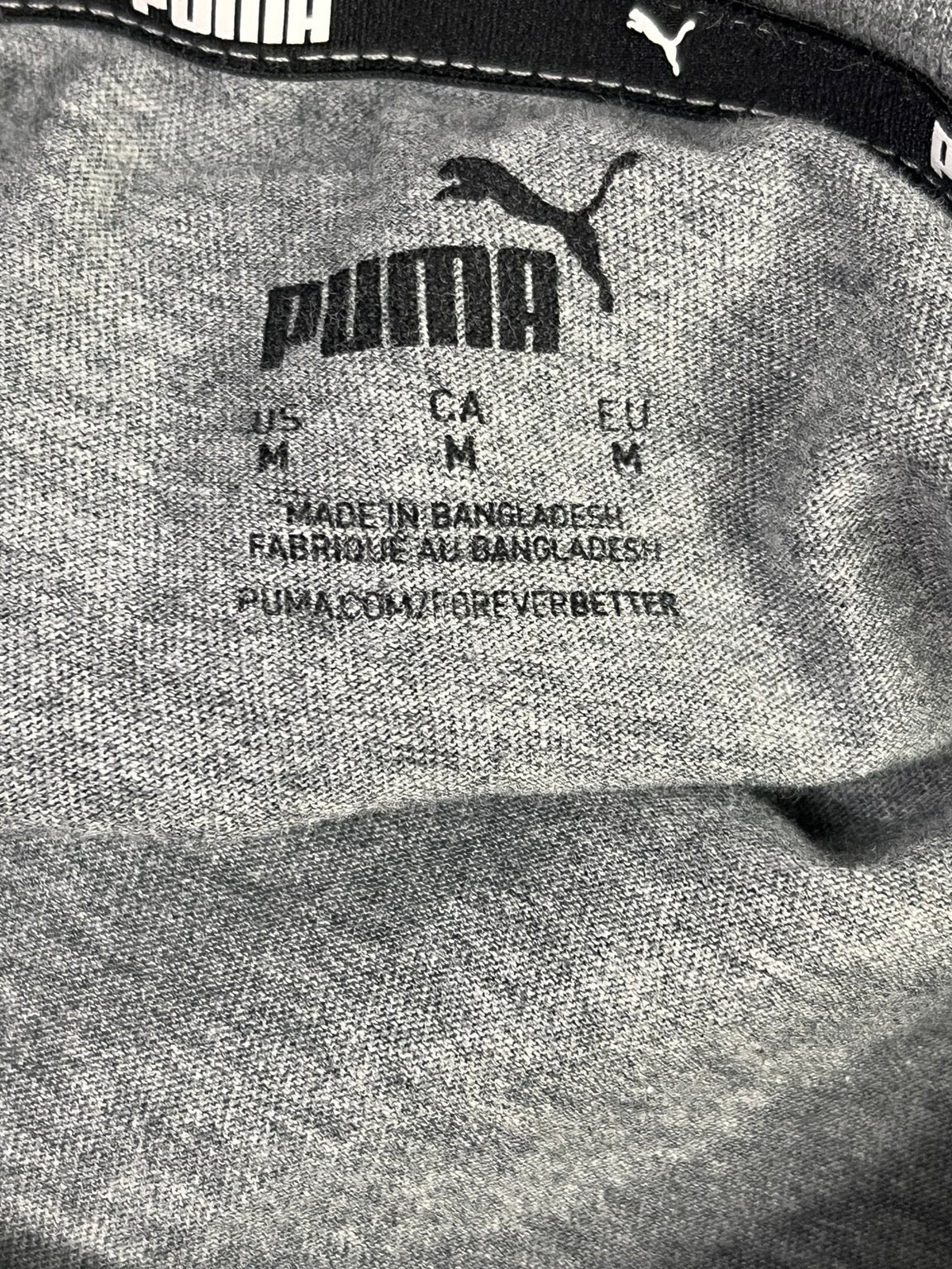 Etiqueta Puma talla M