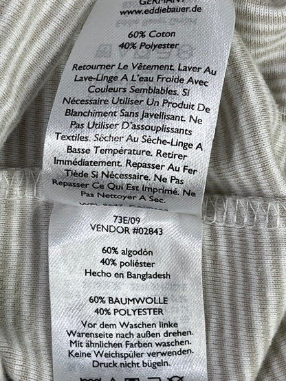 Etiqueta real de composición Eddie Bauer en español