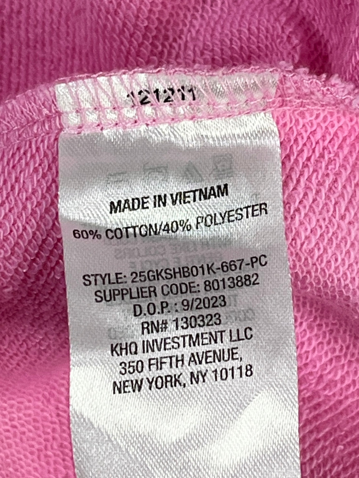 Etiqueta composición 60% algodón 40% poliéster