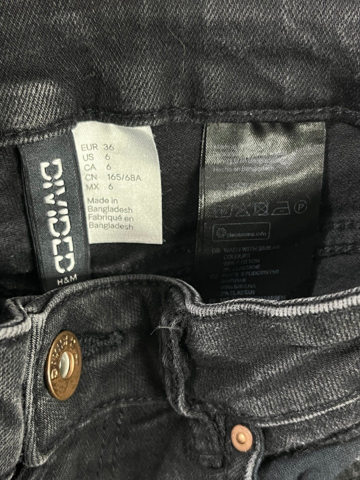 Etiqueta H&M Divided talla EUR36 US6