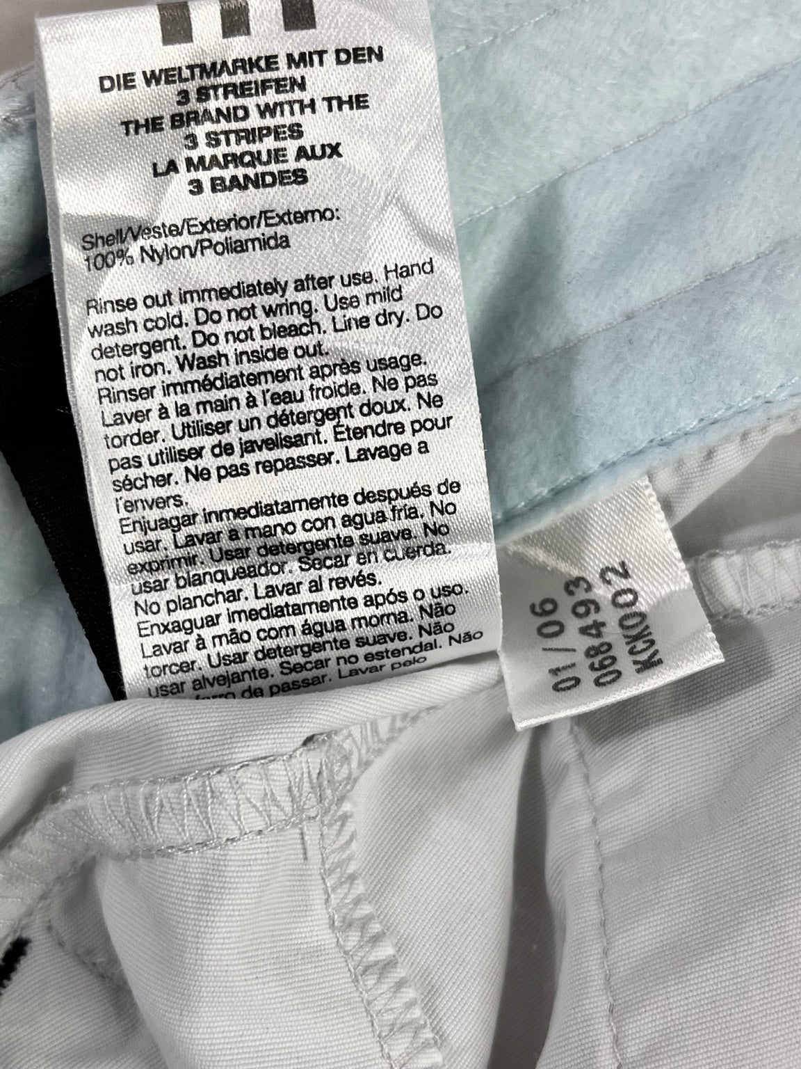 Etiqueta original composición 100% nylon poliamida