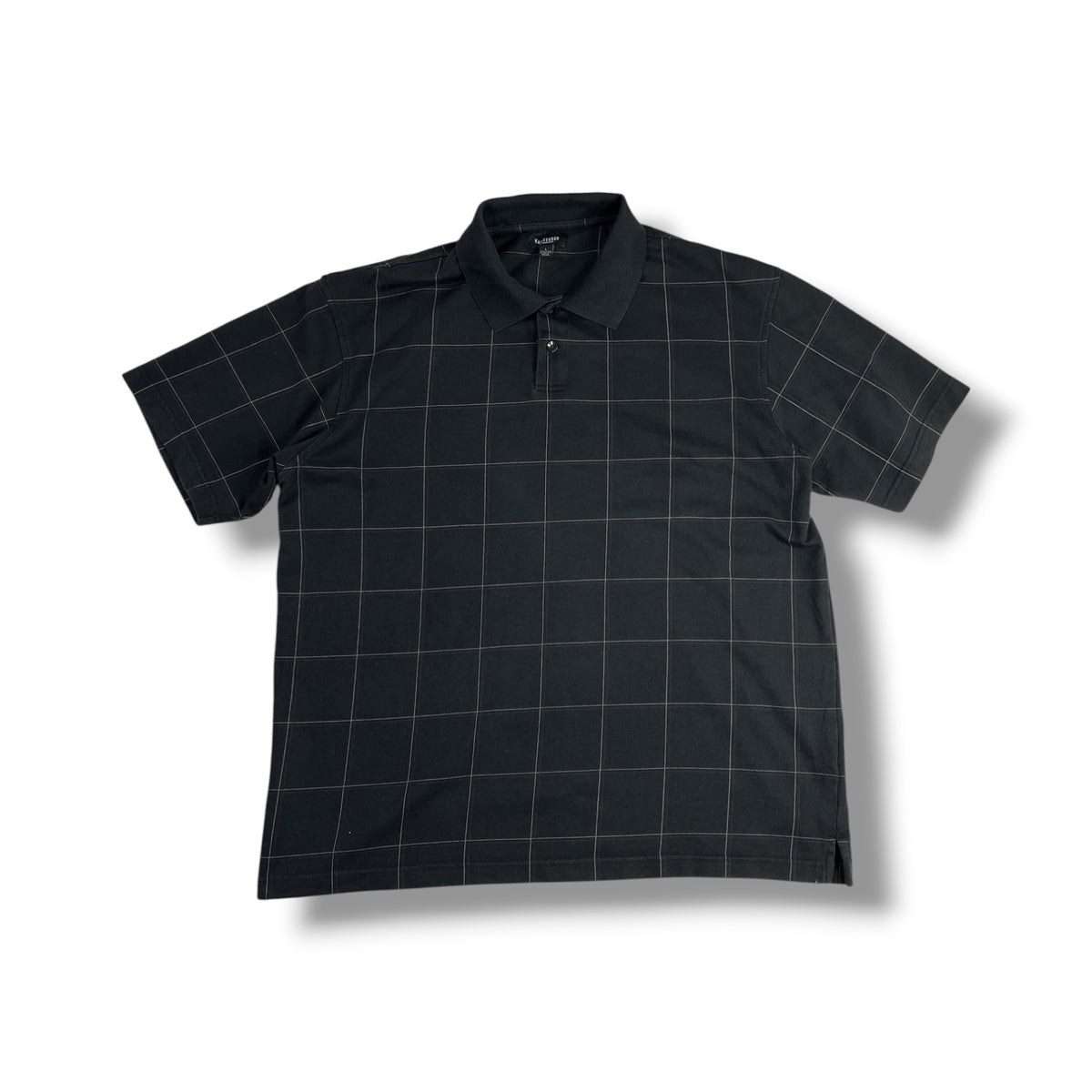 Polera polo Van Heusen negra, vista frontal