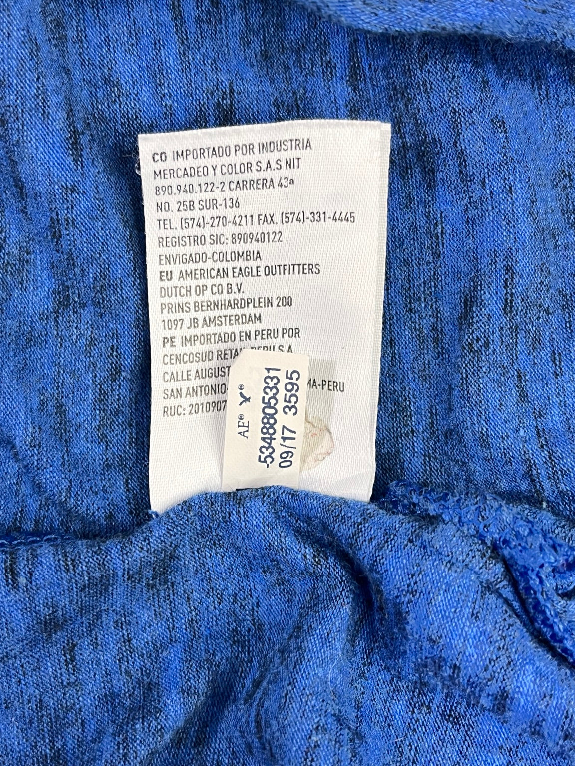 Etiqueta interna de importación