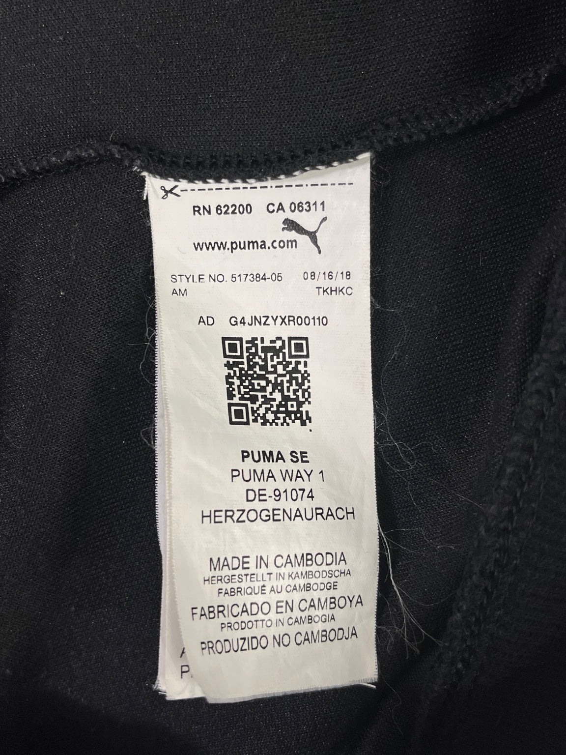 Etiqueta original Puma referencia 517384-06