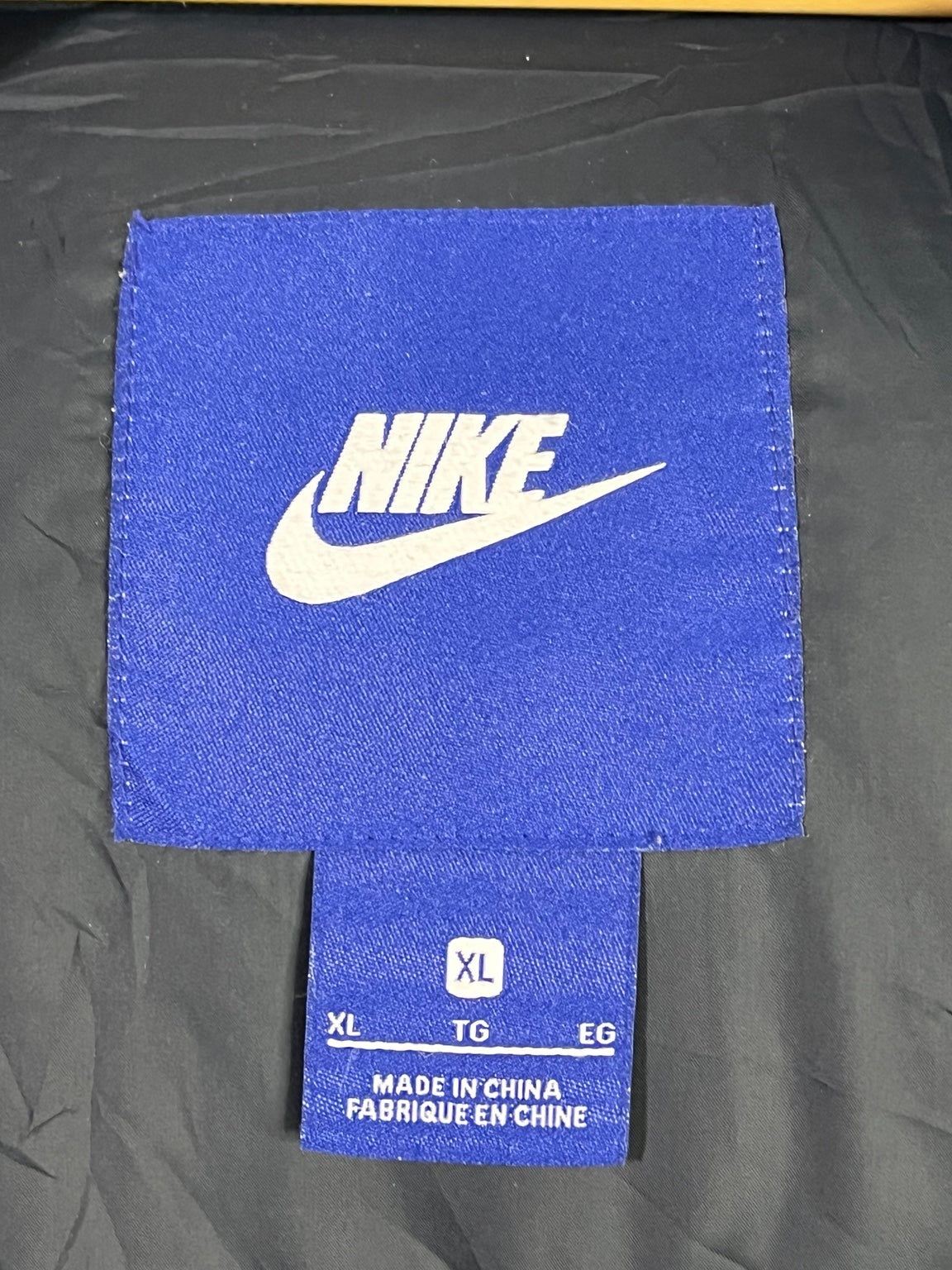 Etiqueta Nike talla XL