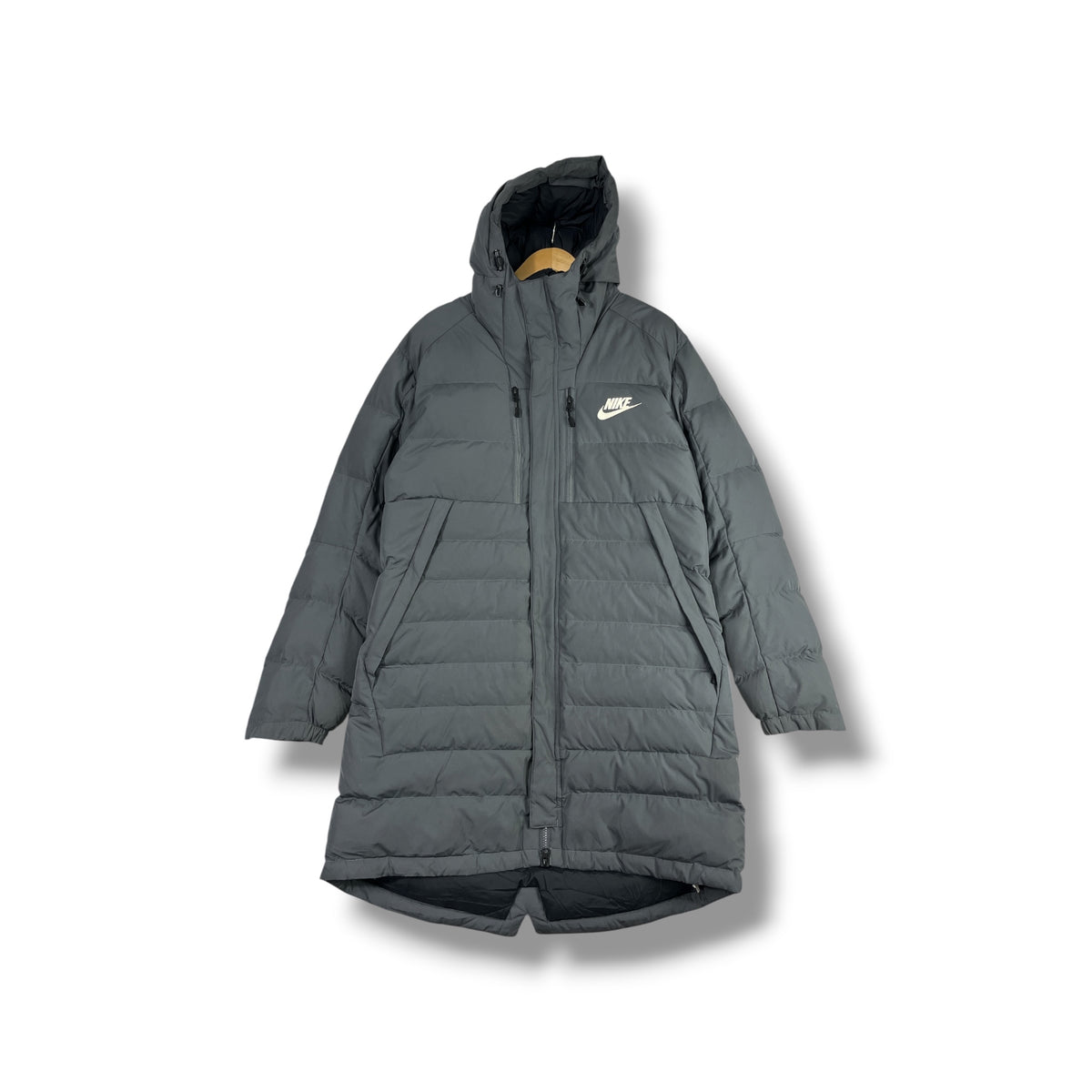 Parka Nike larga talla XL fotografía original frontal