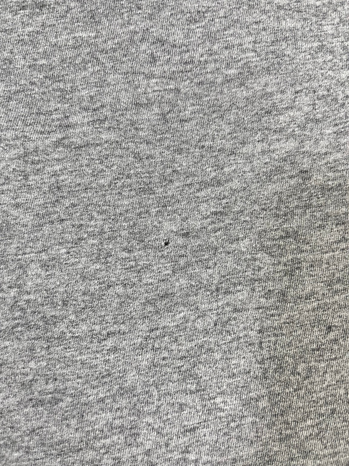 Fotografía original del pequeño piquete visible en tela GAP gris