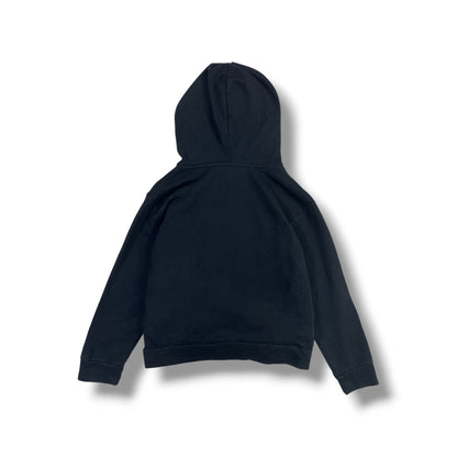 Foto real espalda polerón Puma infantil negro con capucha