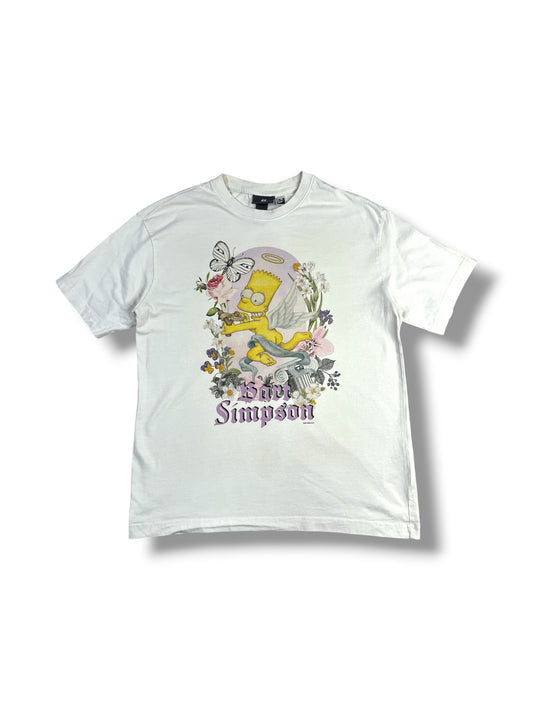 Polera H&M Los Simpson Bart blanca talla S vista frontal completa