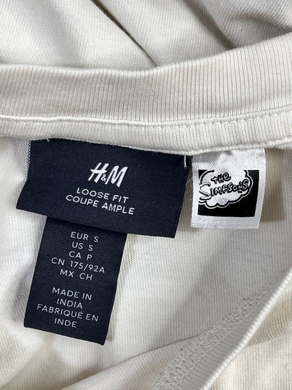 Etiqueta marca H&M Los Simpson talla S Loose Fit