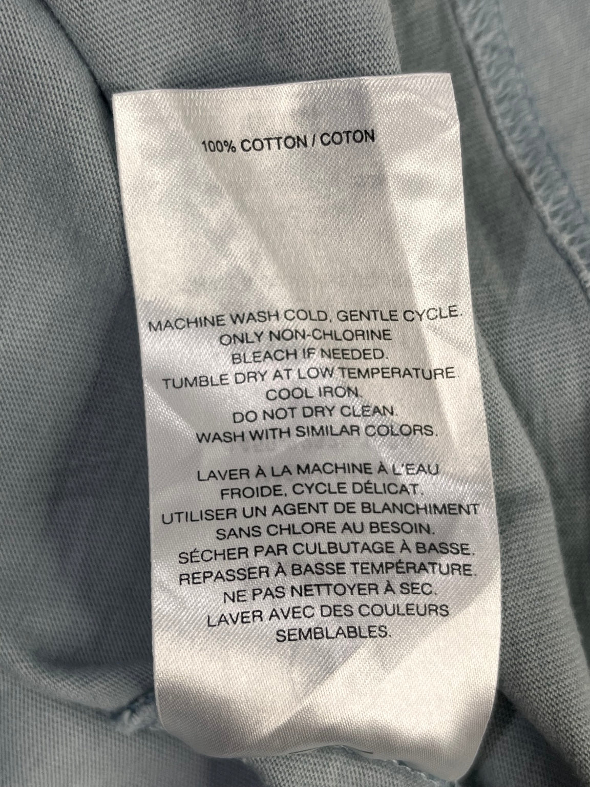 Etiqueta composición algodón 100 por ciento