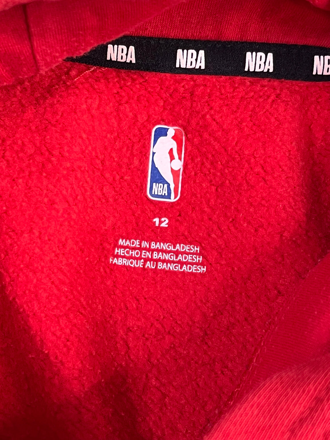 Etiqueta original NBA talla 12