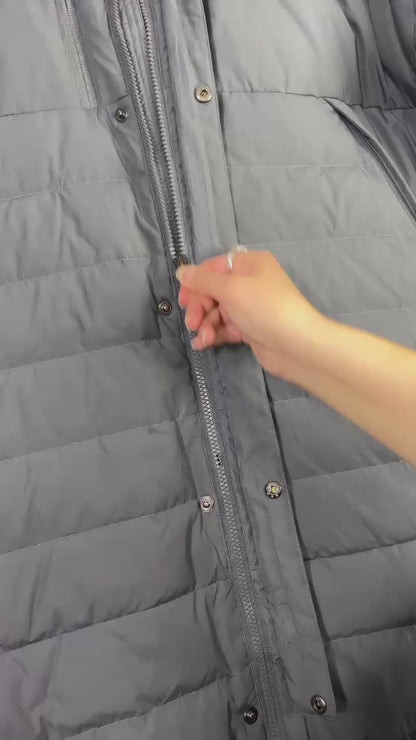 PARKA NIKE LARGA DE PLUMAS GRIS GRAFITO HOMBRE TALLA XL