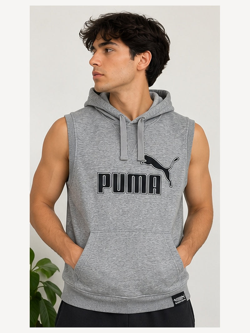 POLERÓN PUMA SIN MANGAS CON CAPUCHA HOMBRE