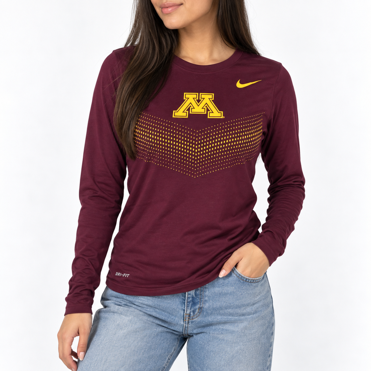 POLERA NIKE DRI-FIT MANGA LARGA MUJER TALLA XS