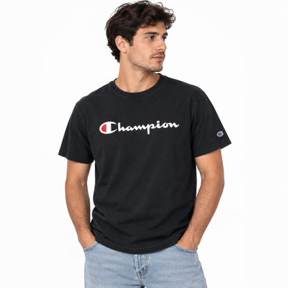 POLERA CHAMPION HOMBRE NEGRA · TALLA M