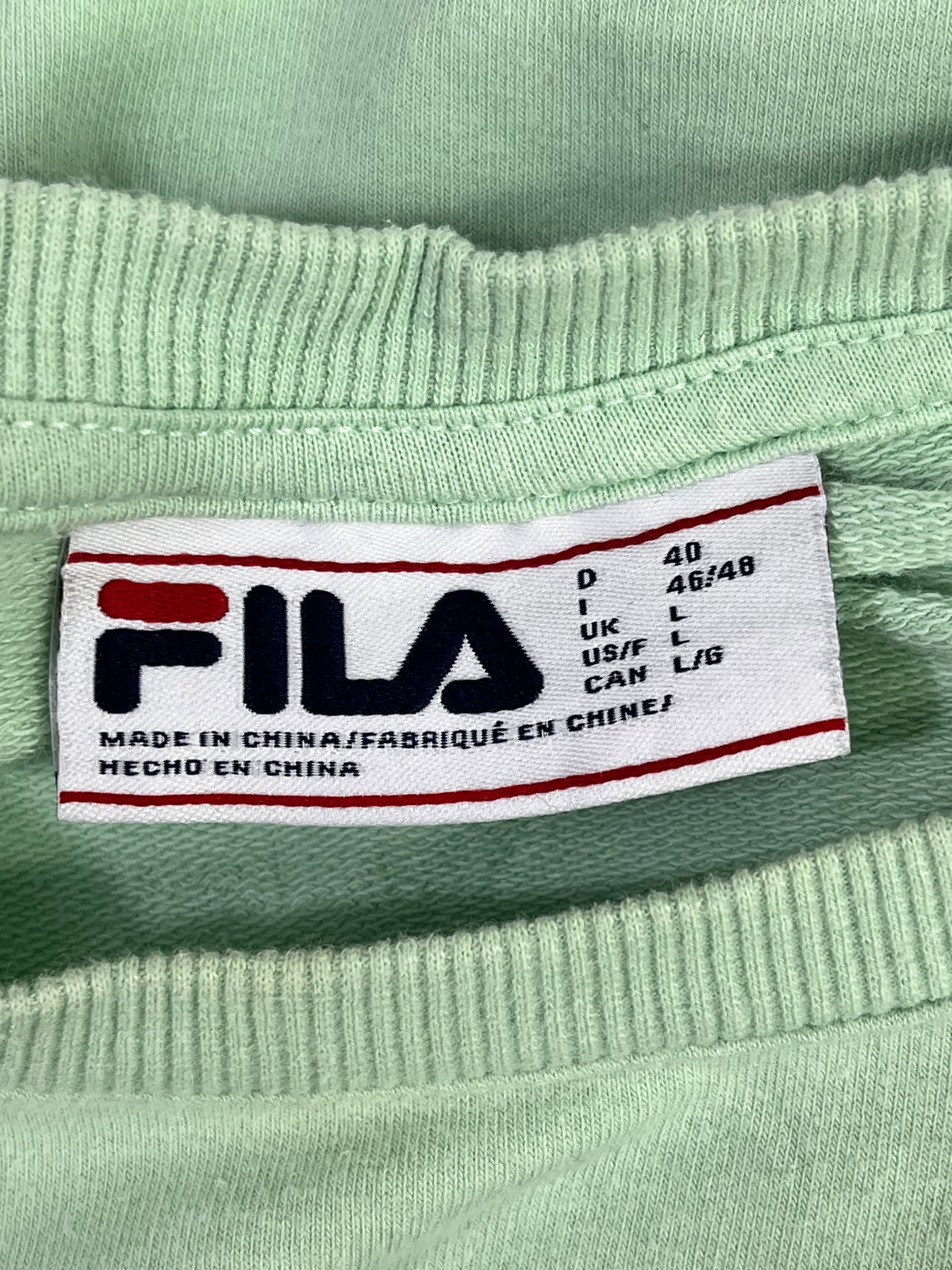 POLERÓN FILA MUJER TALLA L VERDE MENTA
