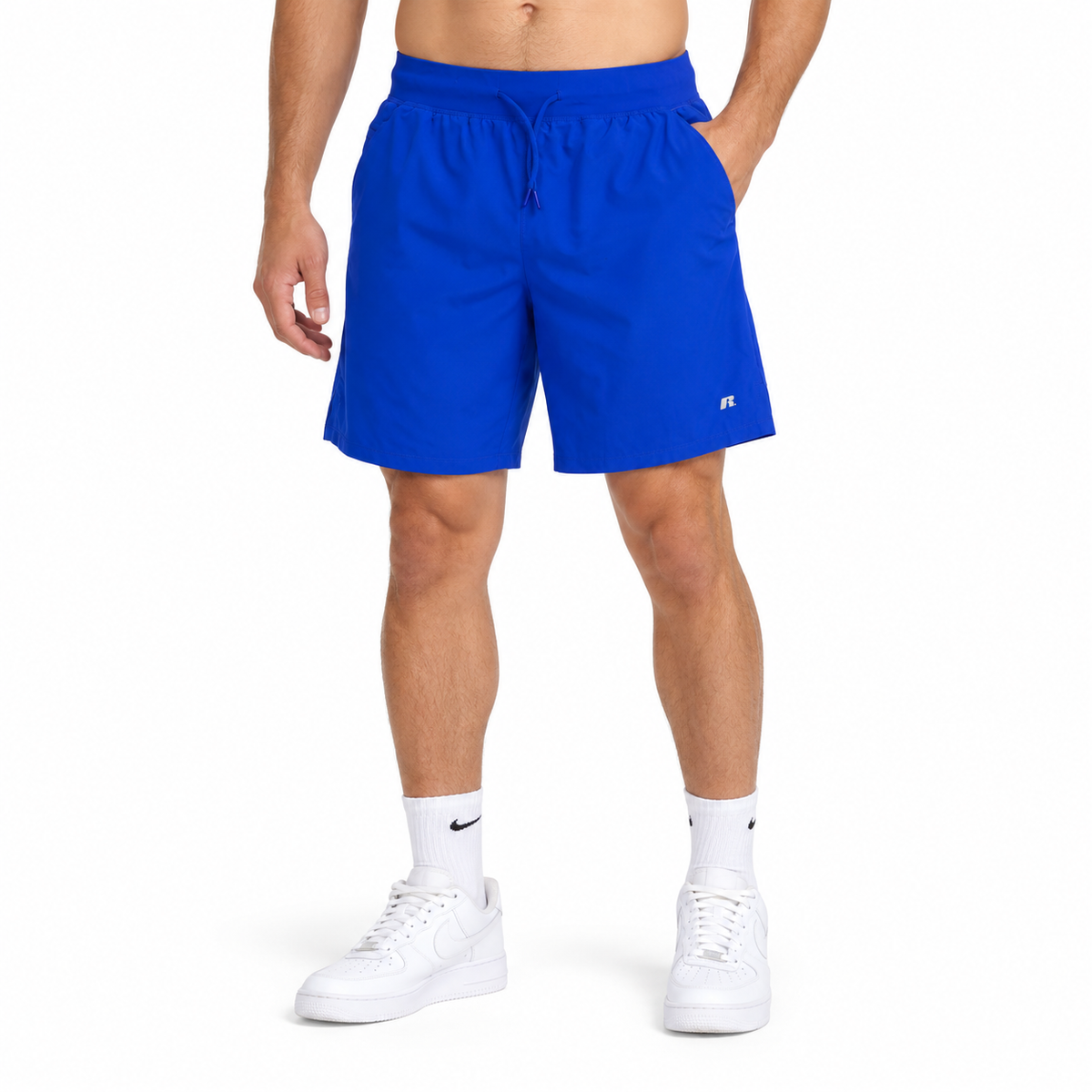 SHORT DEPORTIVO RUSSELL DRI-POWER 360 AZUL · TALLA M