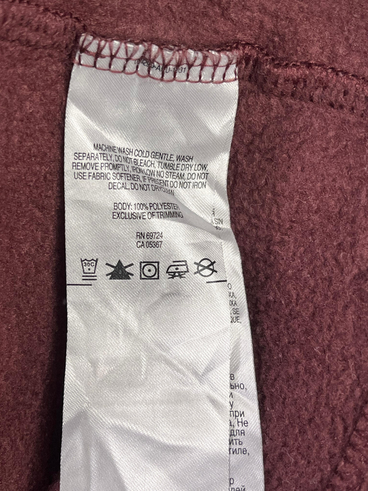 POLAR COLUMBIA HOMBRE TALLA M GRIS/BURDEO