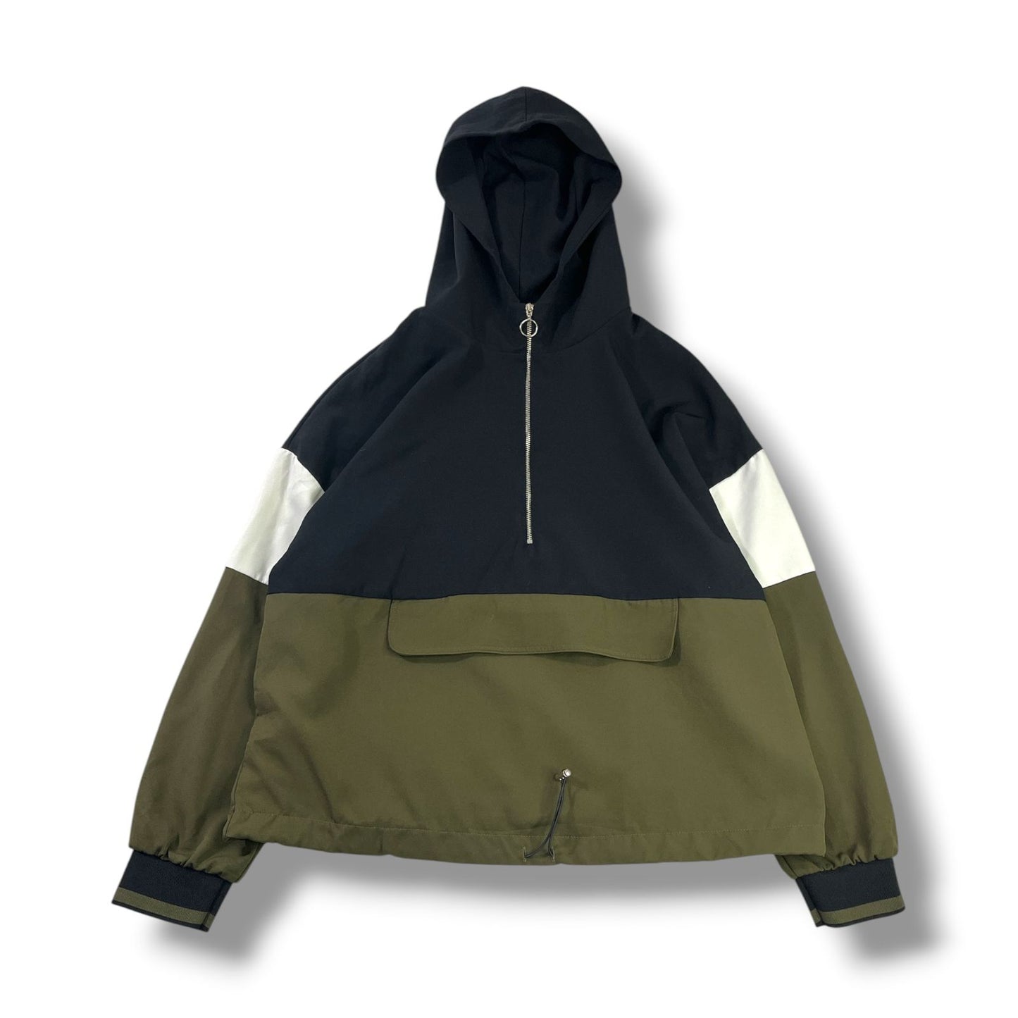 CHAQUETA LIGERA ZARA MUJER TALLA XL NEGRA/VERDE