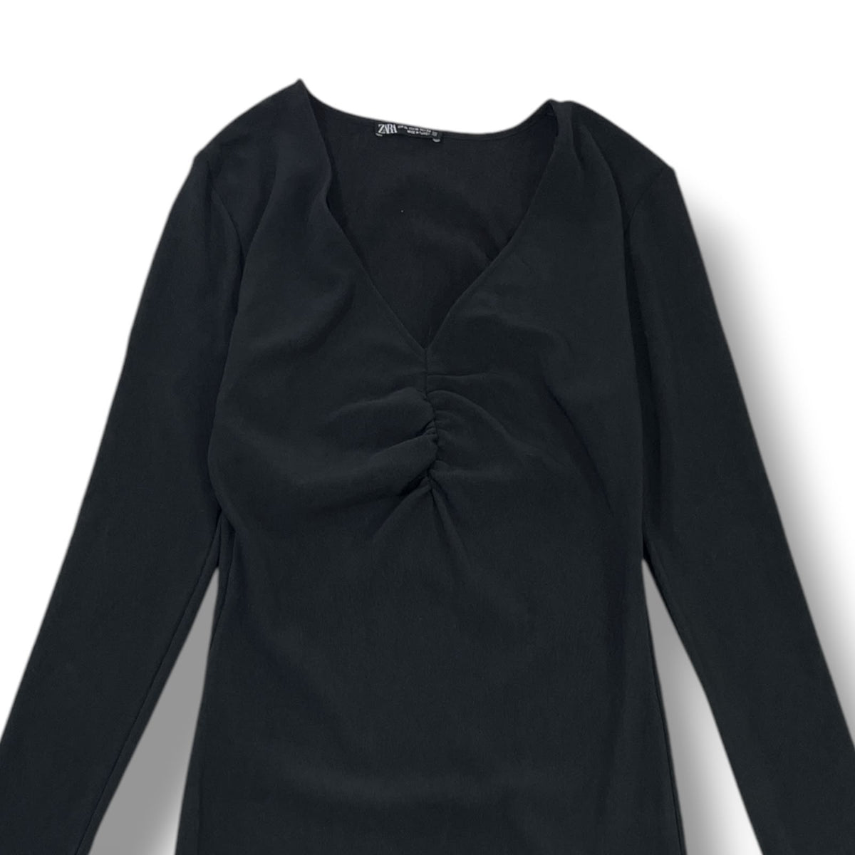 VESTIDO ZARA MUJER NEGRO MANGA LARGA · TALLA XL
