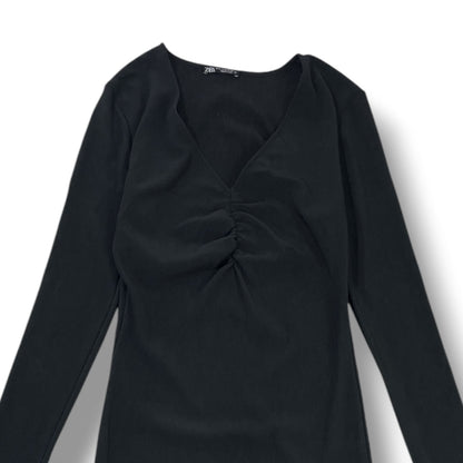 VESTIDO ZARA MUJER NEGRO MANGA LARGA · TALLA XL