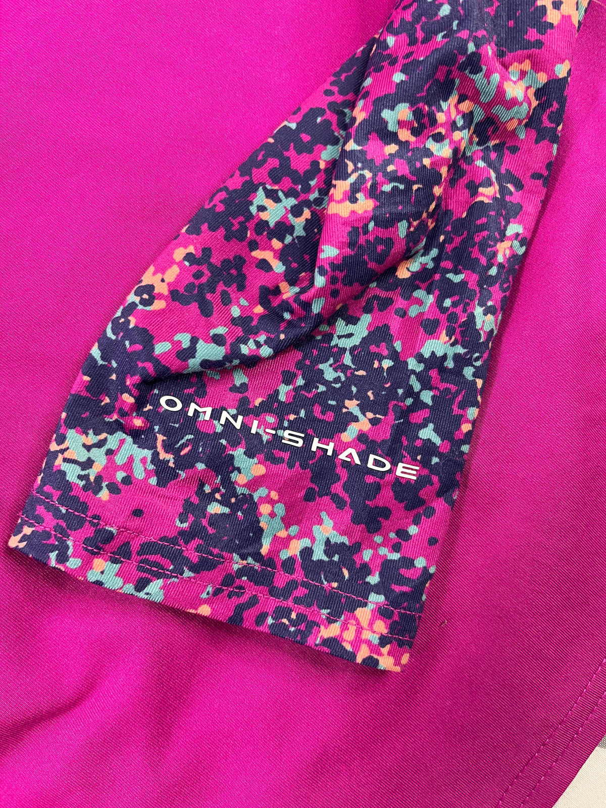 POLERA COLUMBIA OMNI-SHADE NIÑA TALLA L (14/16) ROSADA