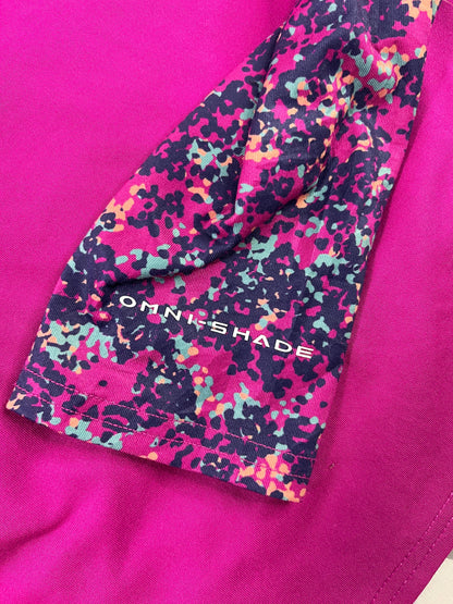 POLERA COLUMBIA OMNI-SHADE NIÑA TALLA L (14/16) ROSADA