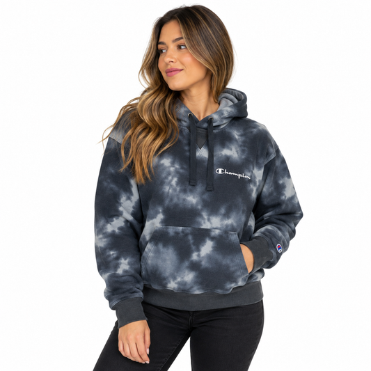 POLERÓN CHAMPION MUJER TALLA L TIE-DYE GRIS