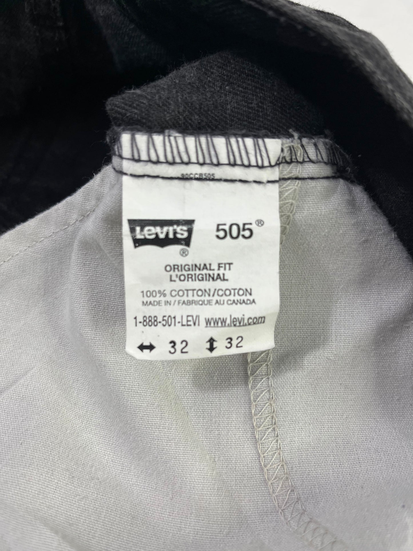 JEANS LEVI'S 505 ORIGINAL FIT NEGRO Talla 32x32