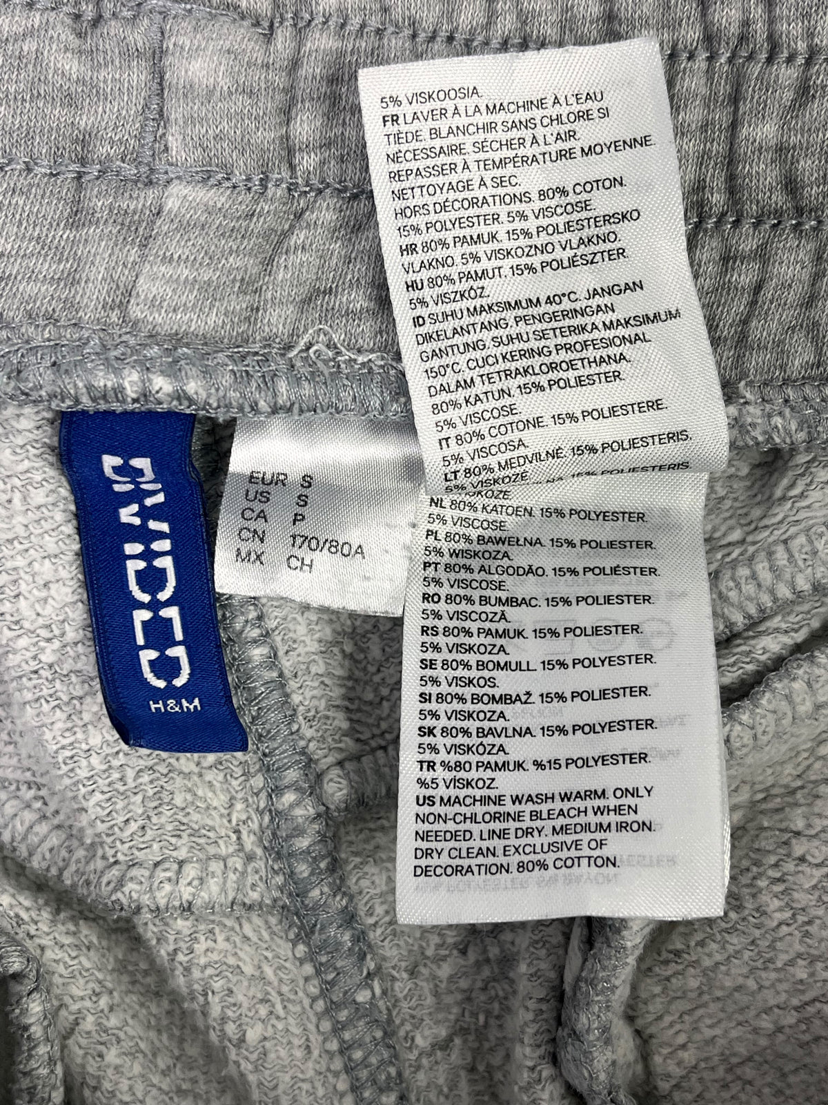 PANTALÓN JOGGER H&M DIVIDED MUJER GRIS · TALLA S