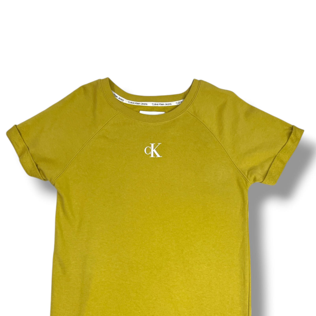 VESTIDO CALVIN KLEIN JEANS MUJER TALLA XS MOSTAZA