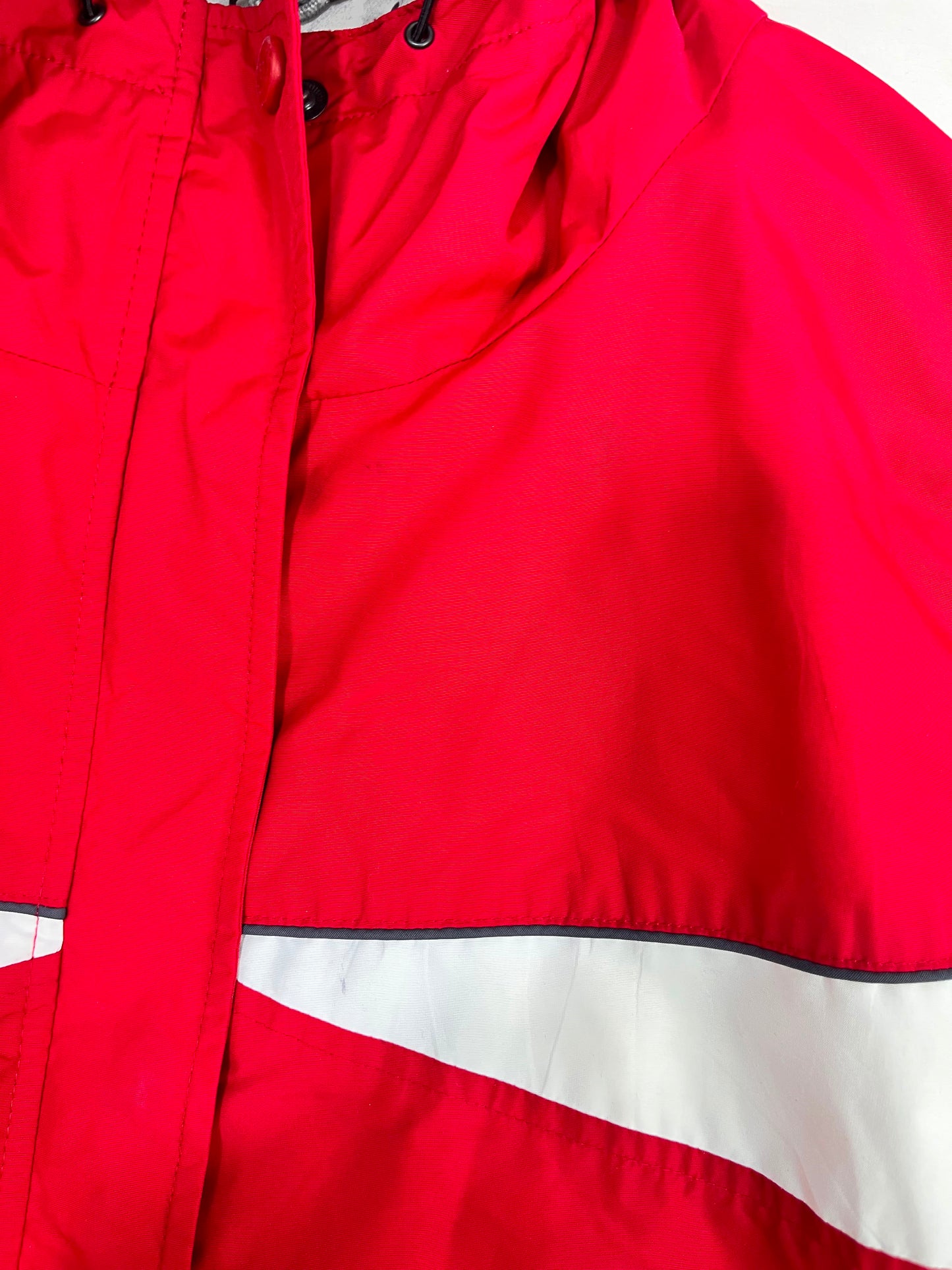 CHAQUETA COLUMBIA MUJER TALLA 2X ROJA CON FORRO POLAR