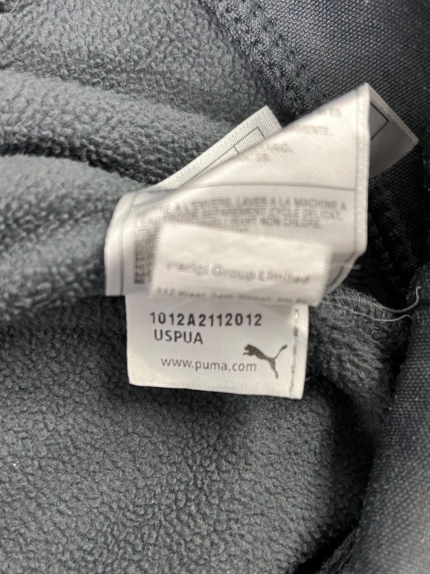 POLERÓN PUMA BOYS CON CAPUCHA TALLA L GRIS/AMARILLO