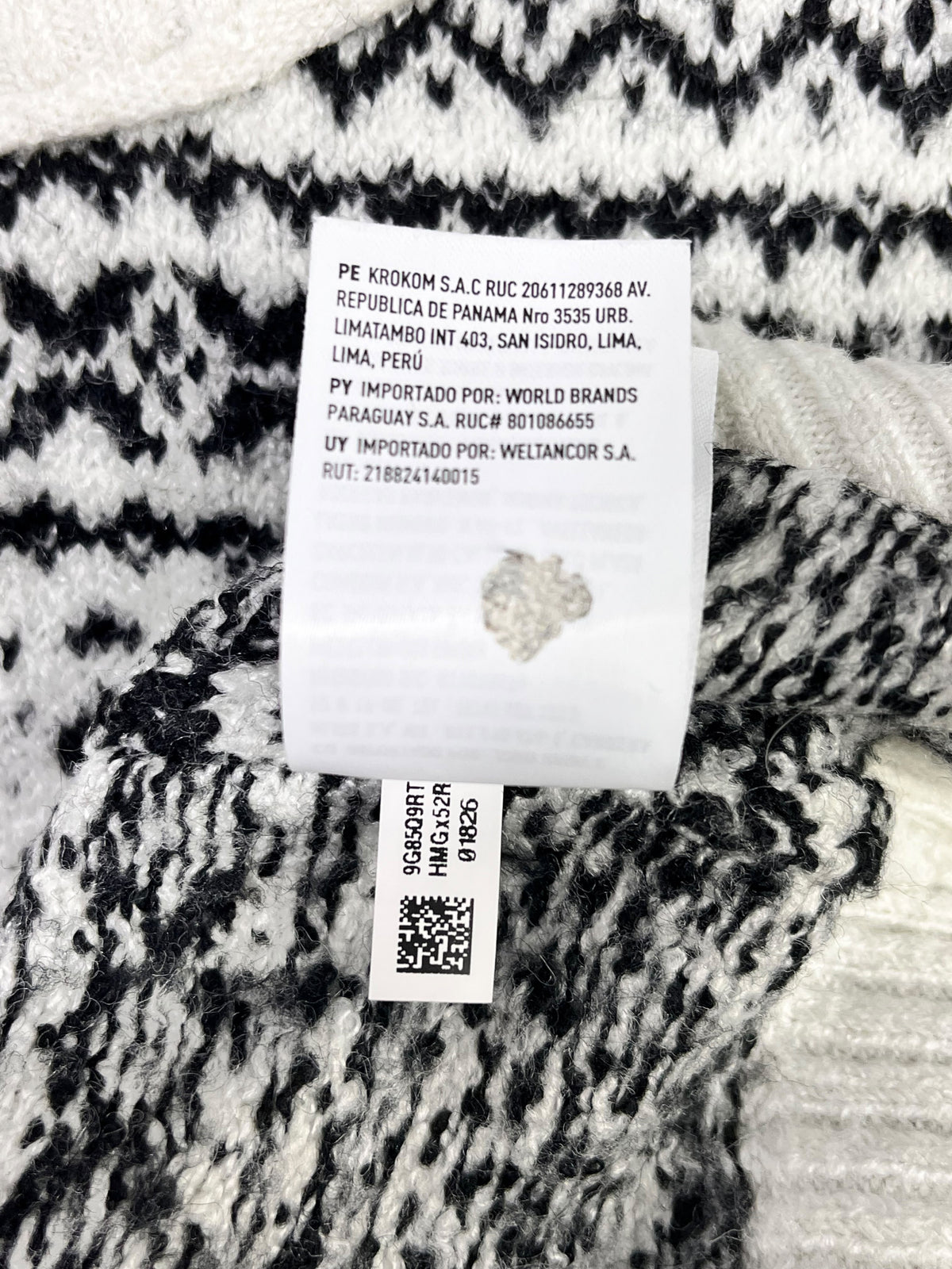 SWEATER AMERICAN EAGLE MUJER TALLA XS ESTAMPADO BLANCO Y NEGRO