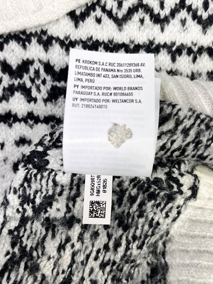 SWEATER AMERICAN EAGLE MUJER TALLA XS ESTAMPADO BLANCO Y NEGRO