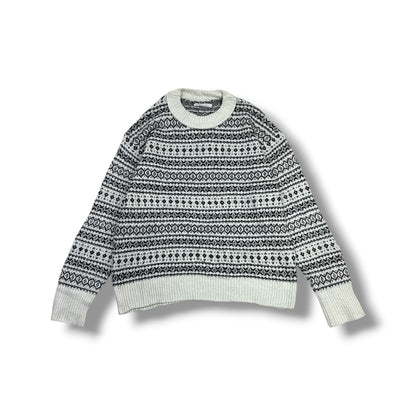 SWEATER AMERICAN EAGLE MUJER TALLA XS ESTAMPADO BLANCO Y NEGRO