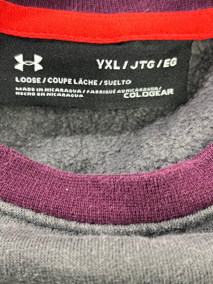 POLERÓN UNDER ARMOUR COLDGEAR YOUTH TALLA YXL – GRIS/BURDEO