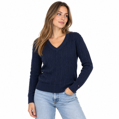 SWEATER TOMMY HILFIGER AZUL MARINO · TALLA M