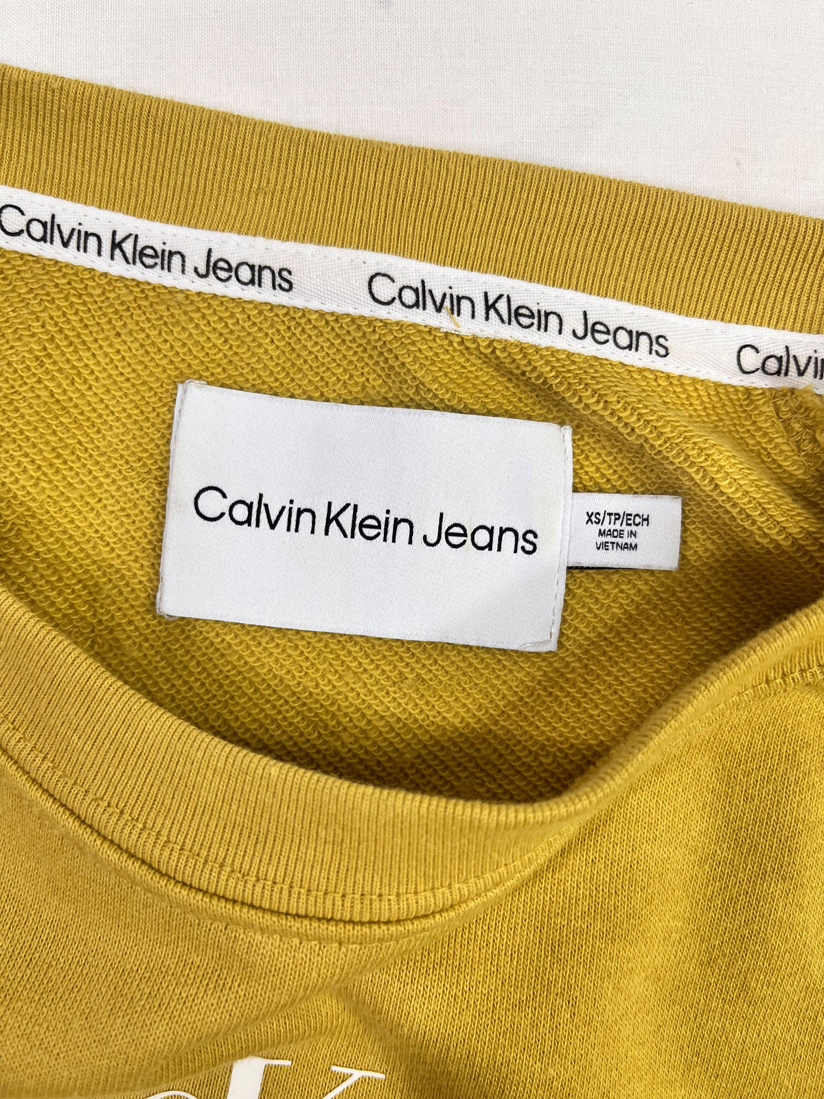 VESTIDO CALVIN KLEIN JEANS MUJER TALLA XS MOSTAZA