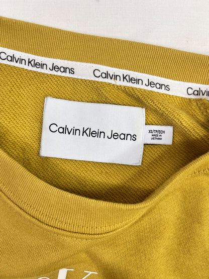 VESTIDO CALVIN KLEIN JEANS MUJER TALLA XS MOSTAZA