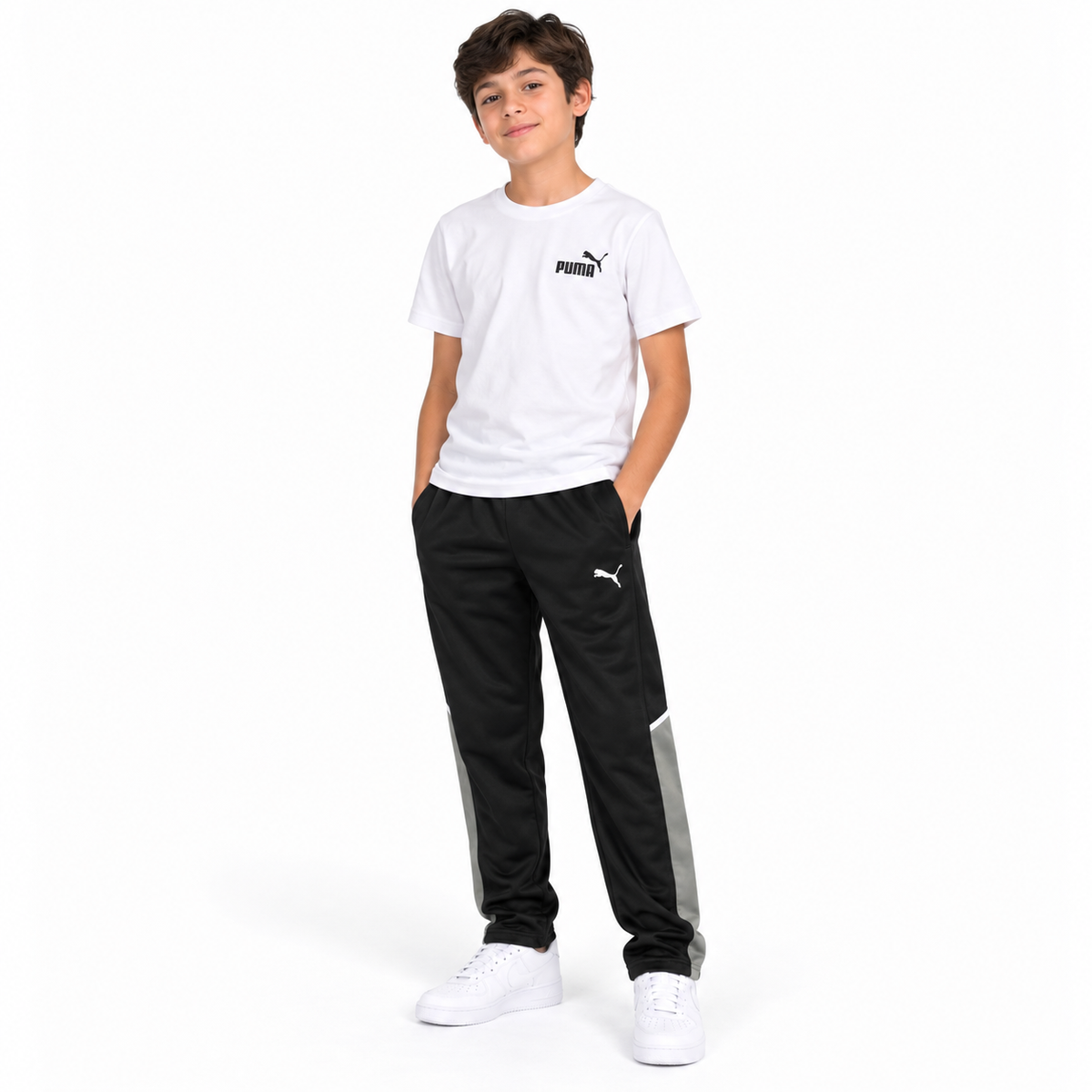 PANTALÓN DEPORTIVO PUMA NEGRO TALLA XL JUVENIL / APROX. S ADULTO