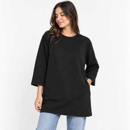POLERÓN ZARA NEGRO MANGA 3/4 · TALLA M