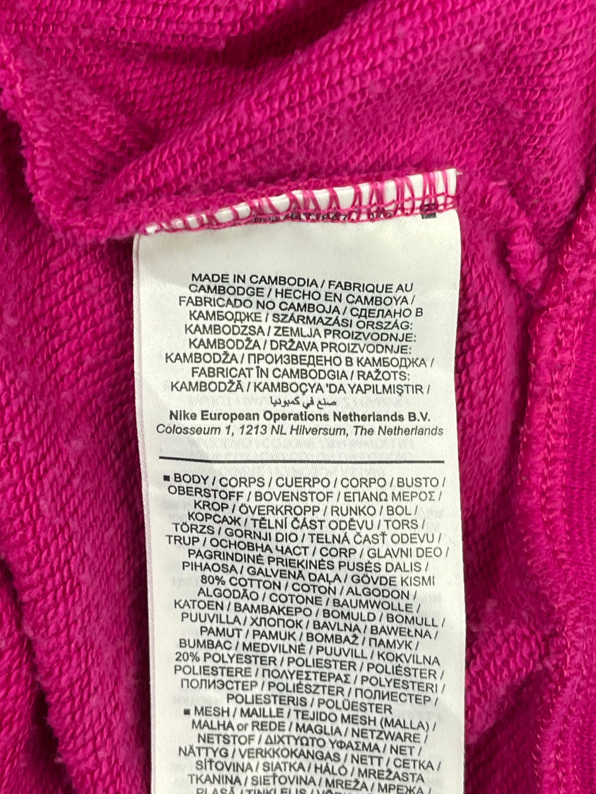 POLERÓN NIKE AIR MUJER FUCSIA · TALLA M