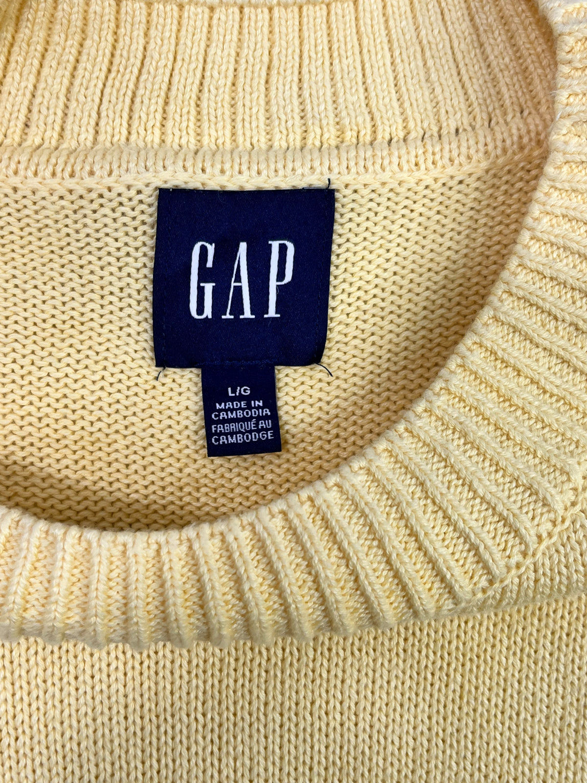 SWEATER GAP AMARILLO MUJER · TALLA L