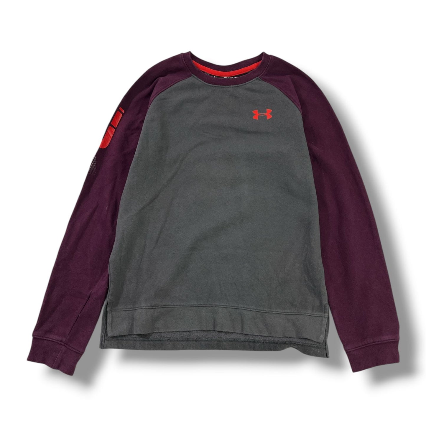 POLERÓN UNDER ARMOUR COLDGEAR YOUTH TALLA YXL – GRIS/BURDEO